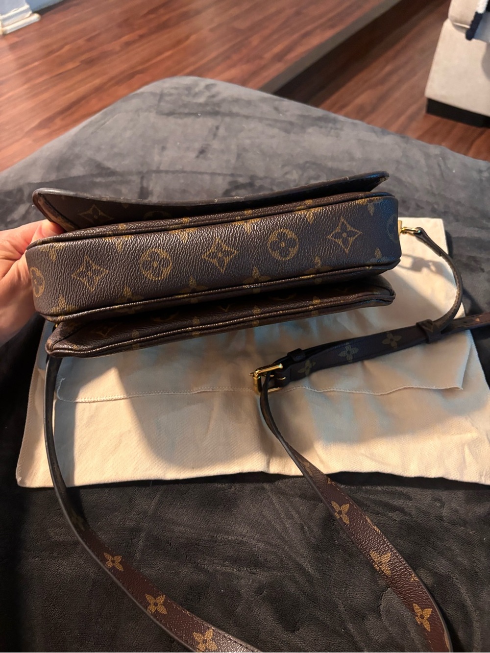 Louis Vuitton Monogram Pochette Métis in Brown and Gold - Picture 5 of 5